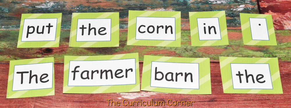 FREE Fall Literacy Pack from The Curriculum Corner | Word Work | Fluency Sentences | Write the Room & more 3