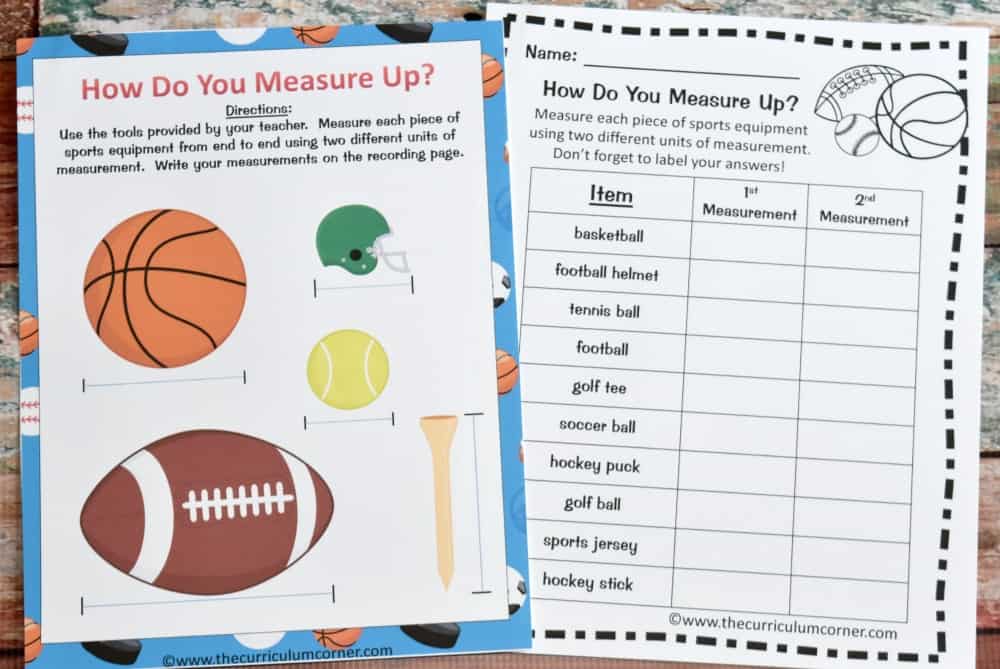 FREE Sports Math & Literacy Centers from The Curriculum Corner 2