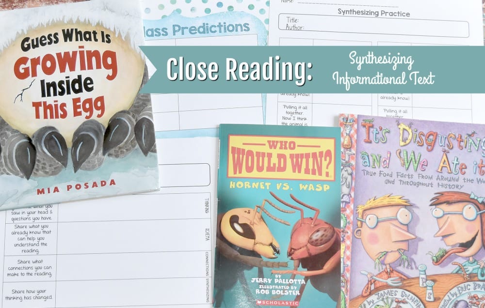 FREE: Close Reading Synthesizing Informational Text from The Curriculum Corner