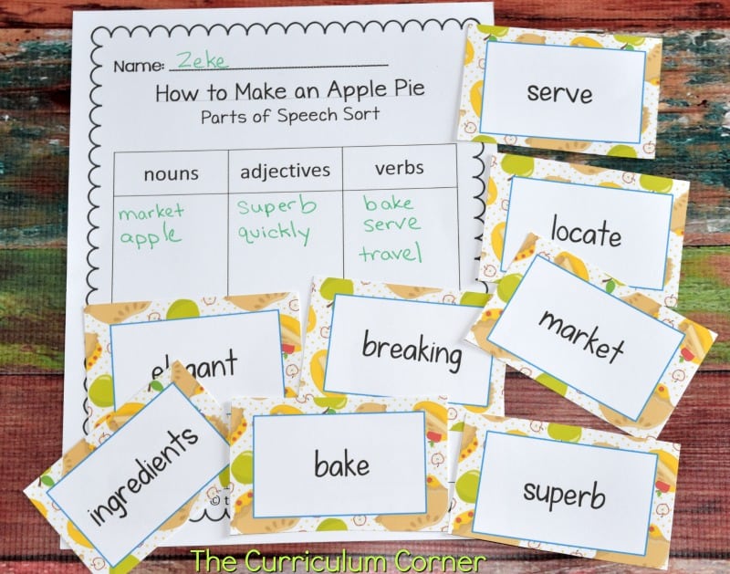 FREE Literacy Center Activities for How to Make an Apple Pie and See the World FREE from The Curriculum Corner 6