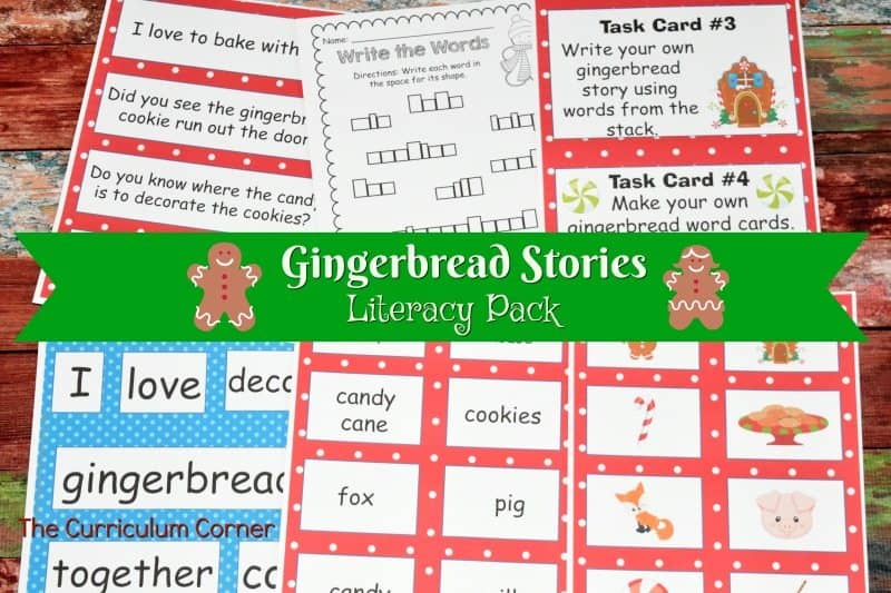 This gingerbread literacy centers collection is the perfect set of gingerbread word work for December! FREE from The Curriculum Corner