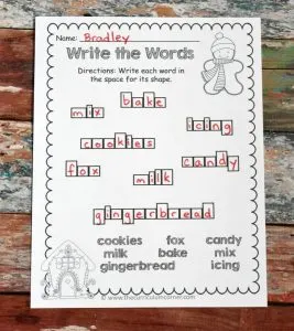 FREE Gingerbread Literacy Centers from The Curriculum Corner 8