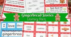 FREE Gingerbread Literacy Centers from The Curriculum Corner 9