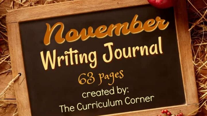 FREE November Writing Journal from The Curriculum Corner - 63 pages! 3