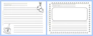 FREE Winter Themed Lined Writing Papers from The Curriculum Corner | Winter Lined Papers