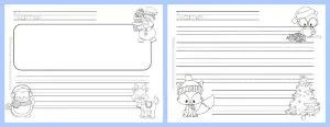 FREE Winter Themed Lined Writing Papers from The Curriculum Corner | Winter Lined Papers 2