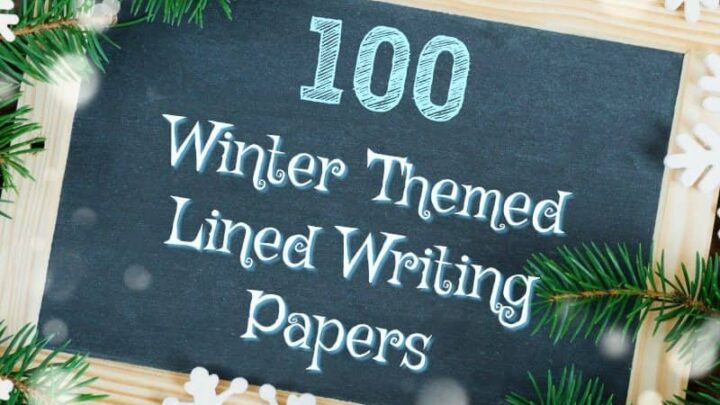 FREE Winter Themed Lined Writing Papers from The Curriculum Corner | Winter Lined Papers 6