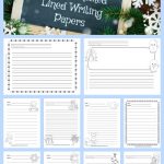 FREE Winter Themed Lined Writing Papers from The Curriculum Corner | Winter Lined Papers 7