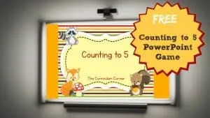 FREE PowerPoint game for counting to 5 from The Curriculum Corner