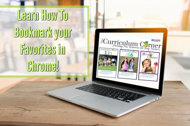 Bookmarking in Chrome - The Curriculum Corner 123