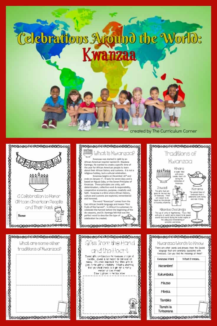 FREE Celebrations Around the World: Kwanzaa booklet from The Curriculum Corner