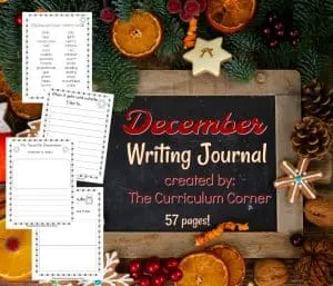This December writing journal is designed for your primary classroom. Use the pages to create journals or for December writing prompts.