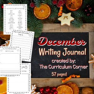 FREE December Writing Journal from The Curriculum Corner