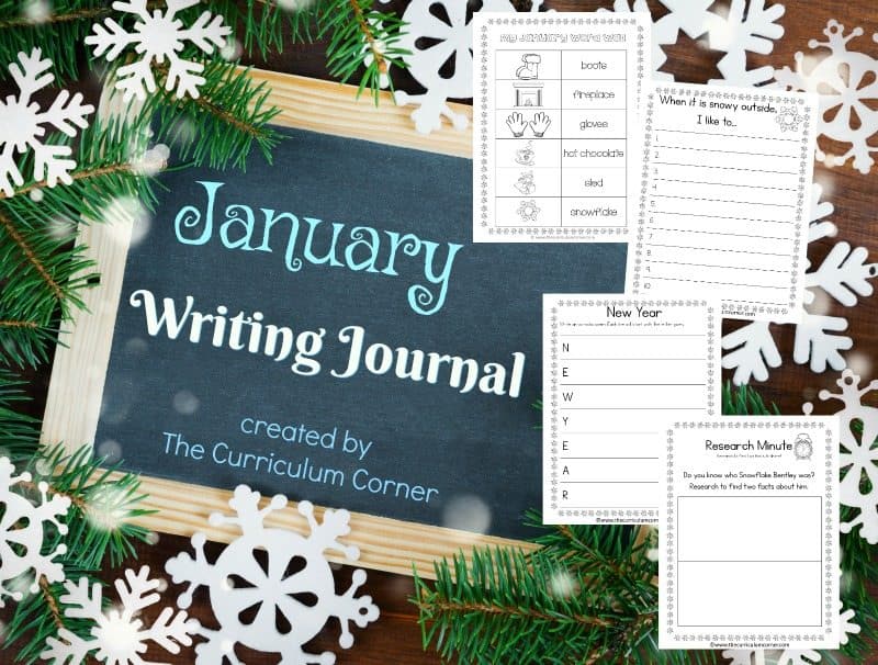 This January journal is designed for your primary classroom. Use the pages to create journals or for January writing prompts.