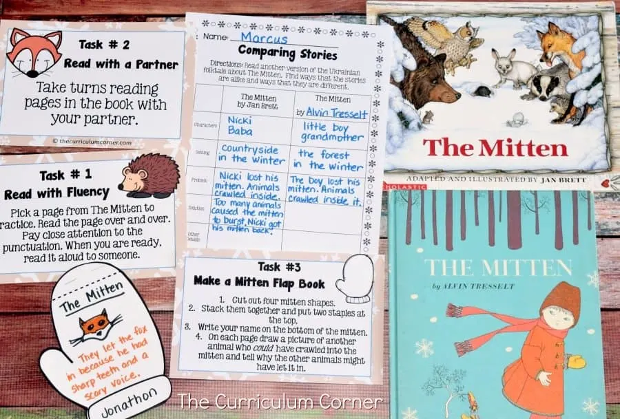 The MItten FREE literacy center activities from The Curriculum Corner 2