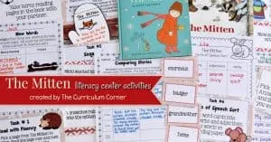 The MItten FREE literacy center activities from The Curriculum Corner