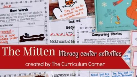 The MItten FREE literacy center activities from The Curriculum Corner