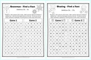 Winter Addition Practice Game 2