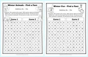 Winter Addition Practice Game 3