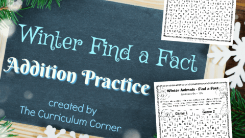 Winter Addition Practice Game