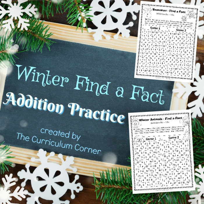 Winter Addition Practice Game