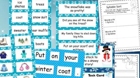 Image for Winter Literacy Center Set