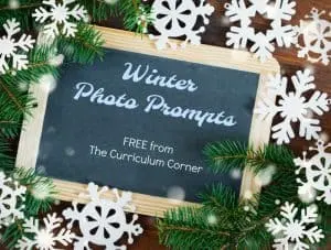 FREE Winter Photo Prompts for Writing from The Curriculum Corner