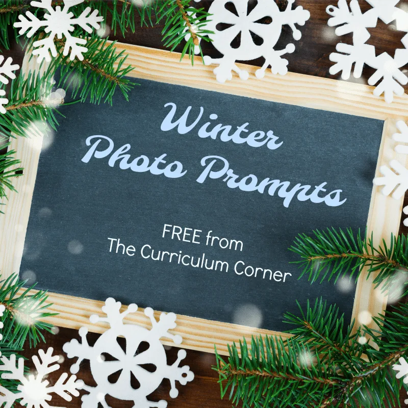 FREE Winter Photo Prompts for Writing from The Curriculum Corner