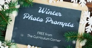 FREE Winter Photo Prompts for Writing from The Curriculum Corner