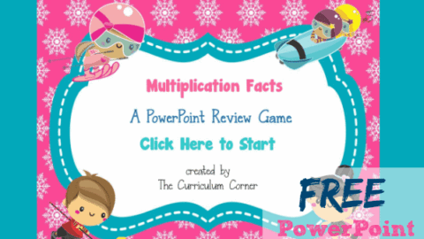 FREE Winter Multiplication Facts Practice from The Curriculum Corner