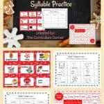 Winter Syllable Practice FREE from The Curriculum Corner