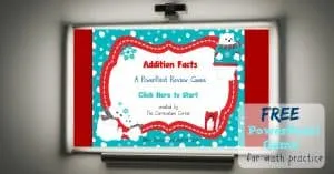 FREE Winter Addition Facts PowerPoint Game