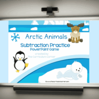 FREE Arctic Animals Subtraction Facts PowerPoint Game from The Curriculum Corner