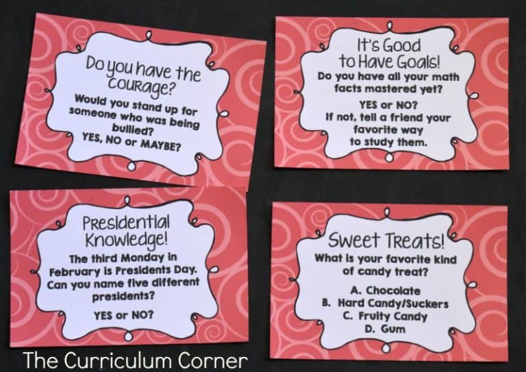 February Bell Ringer Questions The Curriculum Corner 123