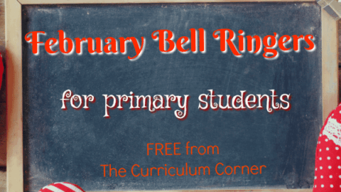 February Bell Ringers for pirmary grades FREE from The Curriculum Corner