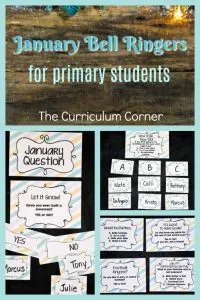 January Bell Ringers FREE from The Curriculum Corner