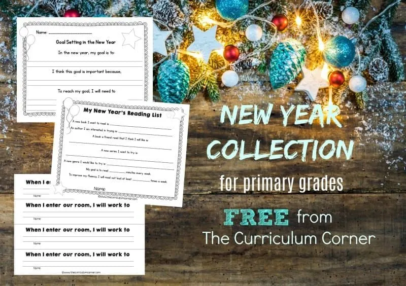 This set of New Year Classroom Ideas for primary grades is designed to give your classroom a new start in the New Year.