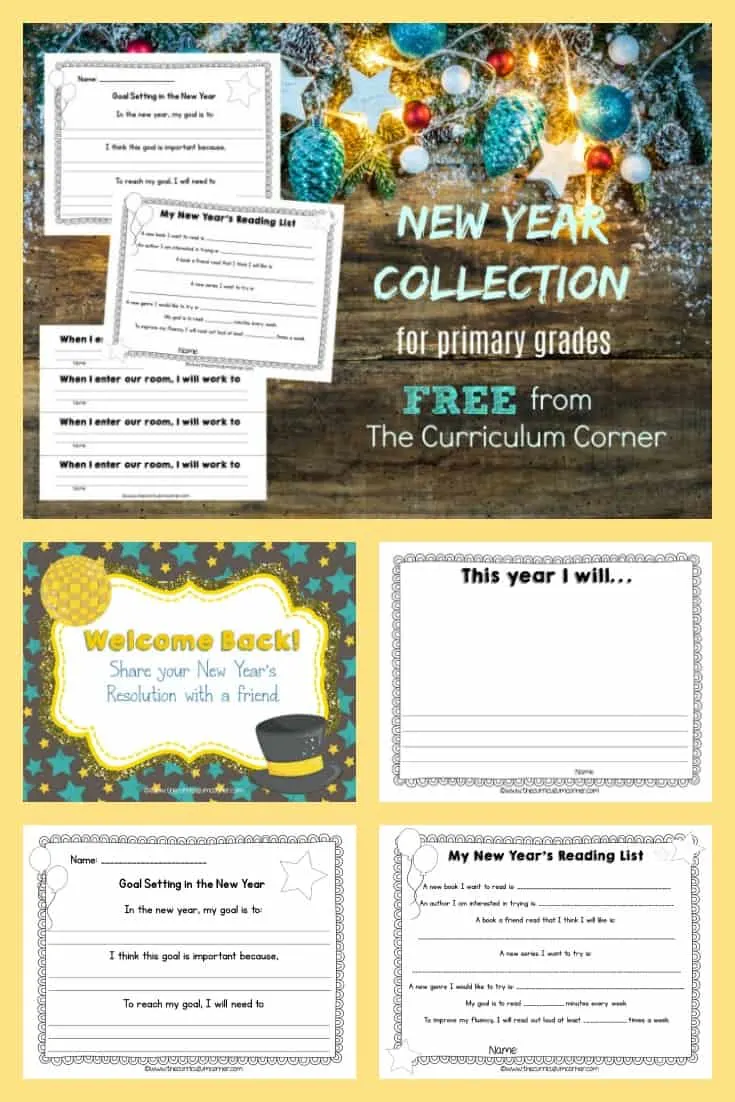 FREE New Year Classroom Activities from The Curriculum Corner 2