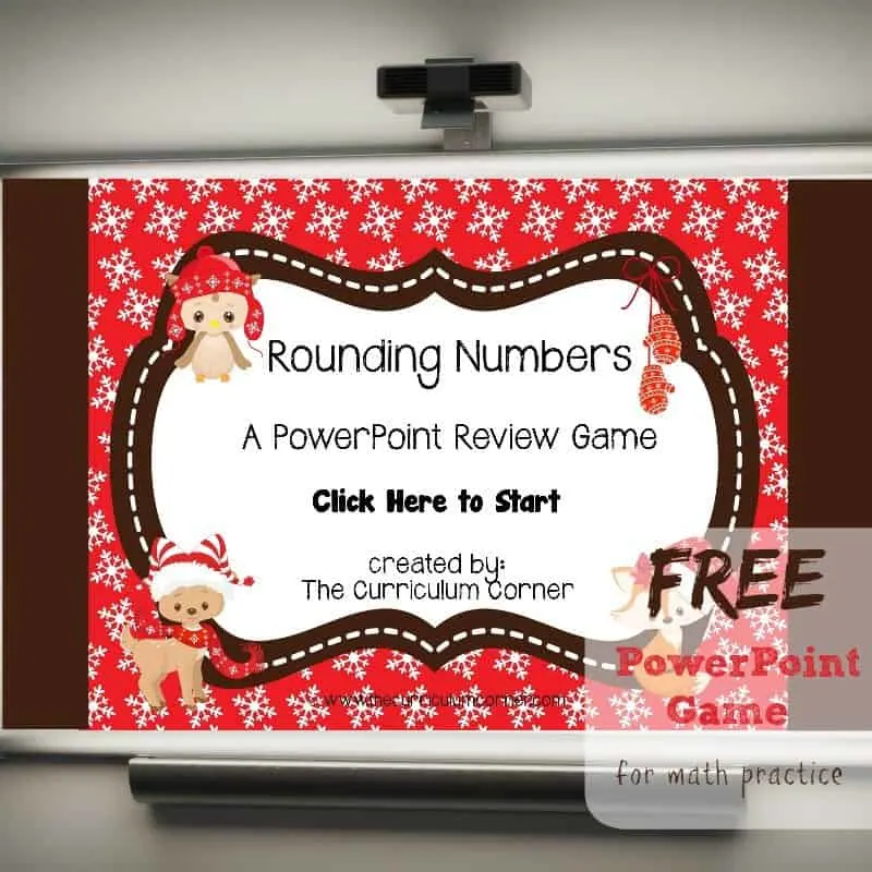 FREE Rounding Numbers Math PowerPoint Game from The Curriculum Corner