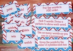 Winter Sports Games Printables | Math & Literacy Centers from The Curriculum Corner