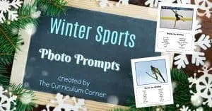 Winter Sports Photo Prompts FREE from The Curriculum Corner