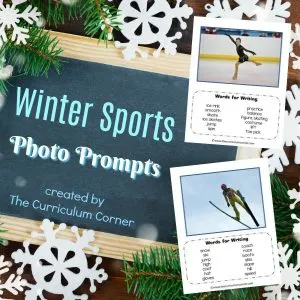Winter Sports Photo Prompts FREE from The Curriculum Corner