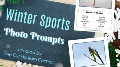 Winter Sports Photo Prompts FREE from The Curriculum Corner