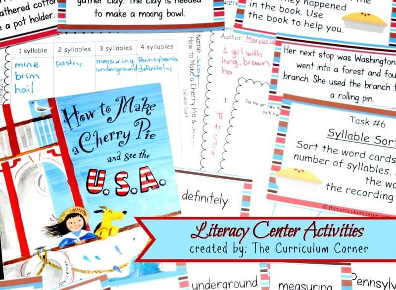 How to Make a Cherry Pie and See the U.S.A. FREE Book Study from The Curriculum Corner