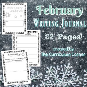 FREE February Writing Journal from The Curriculum Corner 2