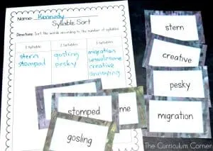 Free Mother Bruce Literacy Center Activities from The Curriculum Corner