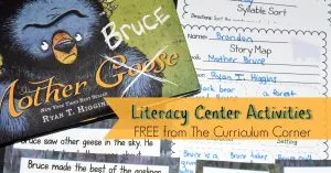 FREE Mother Bruce Literacy Activities from The Curriculum Corner1