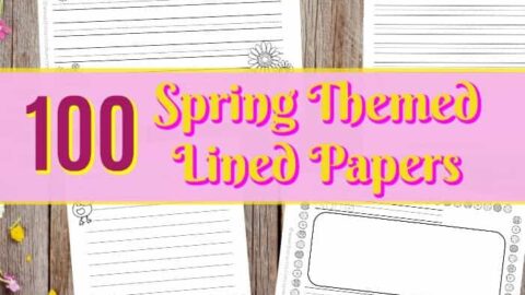We have created a set of 100 spring lined papers with spring themed clip art to be used during your writing workshop. 4