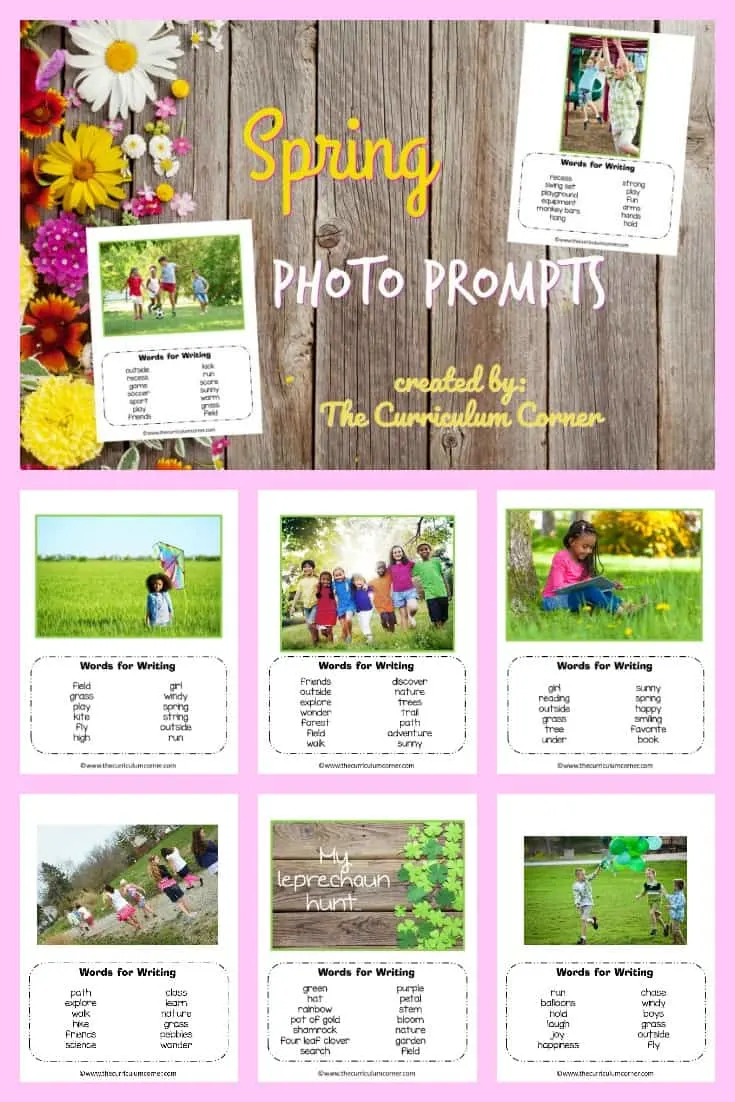 We have assembled a collection of 10 spring photo prompts for writing with word banks. We hope you love this free resource for teachers!