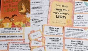 Little Red and the Very Hungry Lion: A Book Study A free literacy center set created by The Curriculum Corner